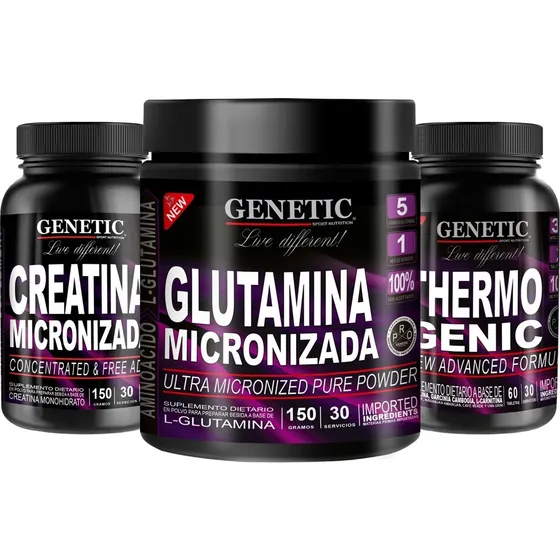 Aumento Muscular Magro Glutamina Quemador Creatina Genetic