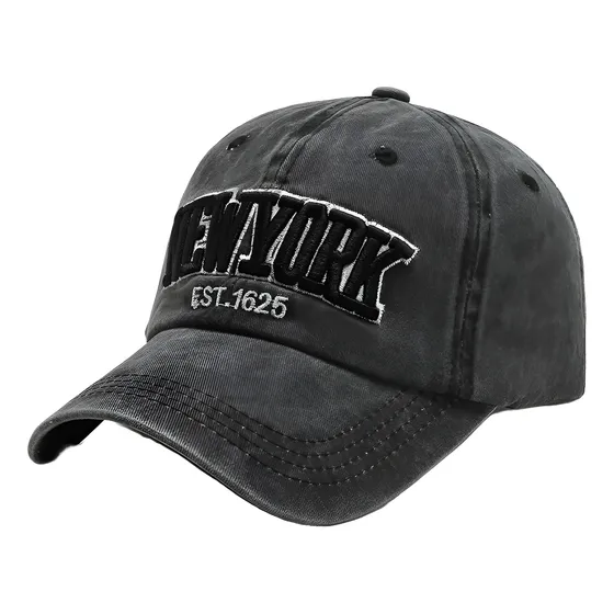 Gorra New York Deportiva Casual Algodón Pre Lavada Béisbol