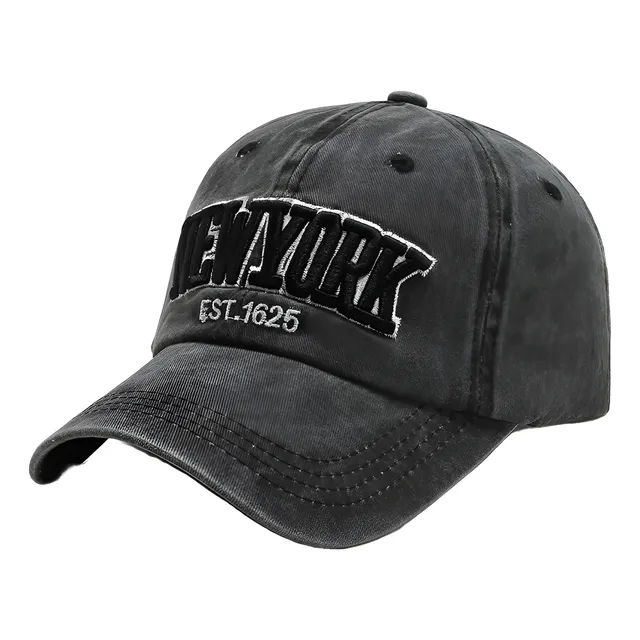 Gorra New York Deportiva Casual Algodón Pre Lavada Béisbol