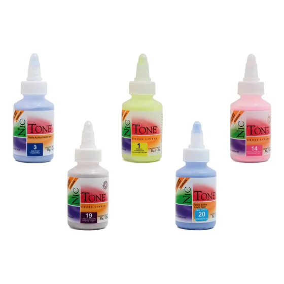 Acrilico Nictone Ortodoncia Autocurable 35gr Mdc Colores Amarillo Flourescente
