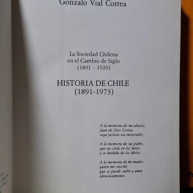 Historia De Chile 1891-1973-la Soc.chilena En Cambio De Sigl