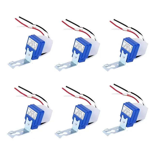 Pack 6 Fotocelda Sensor Luz Encendido Focos Lampara 220v 10a