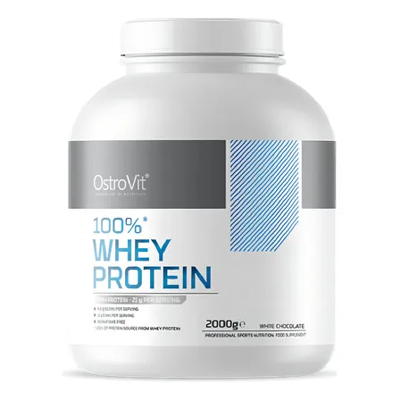 Proteina 100% Whey Protein 2000g 66 Sv W.chocolate- Ostrovit Sabor White Chocolate