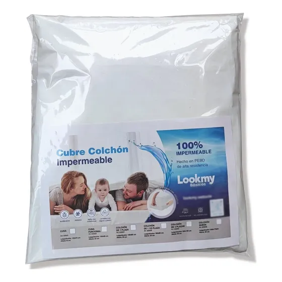 cubre colchón impermeable 190x140 cm para grandes incontinencias Lookmy | Cubrecolchón cama 2 plazas eco70 |
