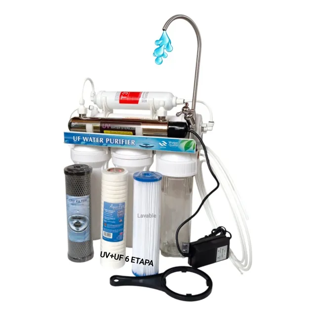 Filtro Purificador De Agua Lampara Uv-12w- 6 Etapa Osmosis