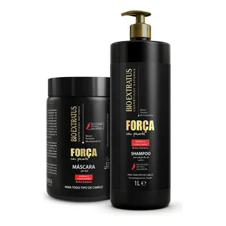 Kit Shampoo E Mascara Força Com Pimenta - Bio Extratus Kit Shampoo E Mascara Força Com Pimenta - Bio Extratus