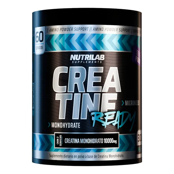 Creatina Monohidrato Ready 300grs Nutrilab Sabor Sin Sabor