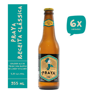 Cerveja Praya Receita Clássica 355ml Com 6 Unidades Cerveja Praya Receita Clássica 355ml Com 6 Unidades