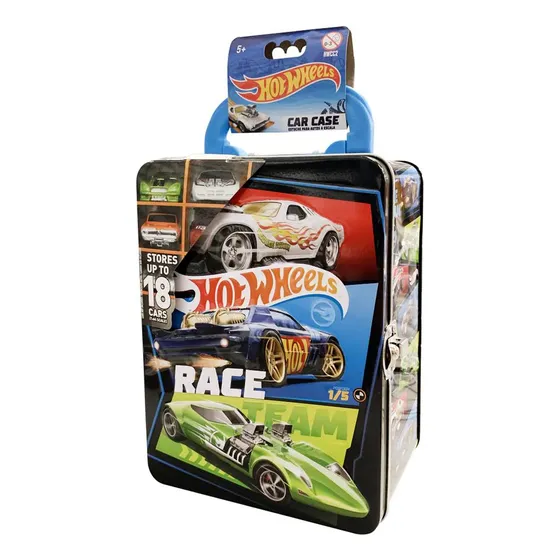 Car Case Metálico Hot Wheels Guarda 18 Autos Transportable