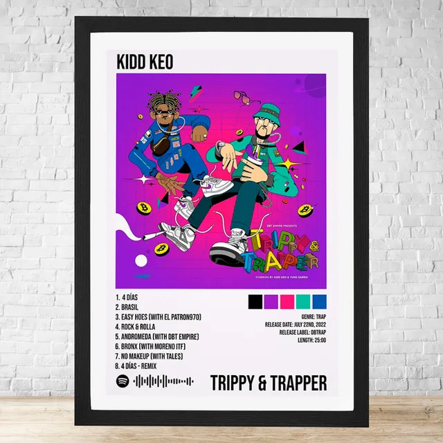 Cuadro Kidd Keo Trippy _ Trapper 30x40 C/vidrio Y Marco C138