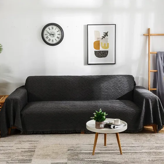 Funda Para Sillón Sofá Protector Cubre Sala Multi 180*260cm Color Negro Maange