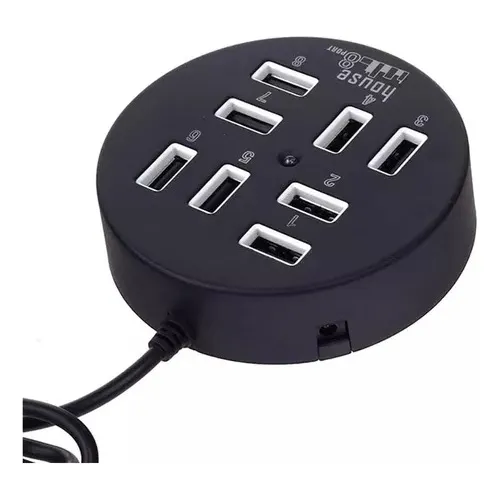 Hub Usb 8 Puertos Caja De Transmisin De Datos Hub Redond