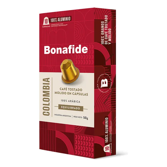 Capsulas Bonafide Nespresso Seleccion Colombia X 10 Unidades