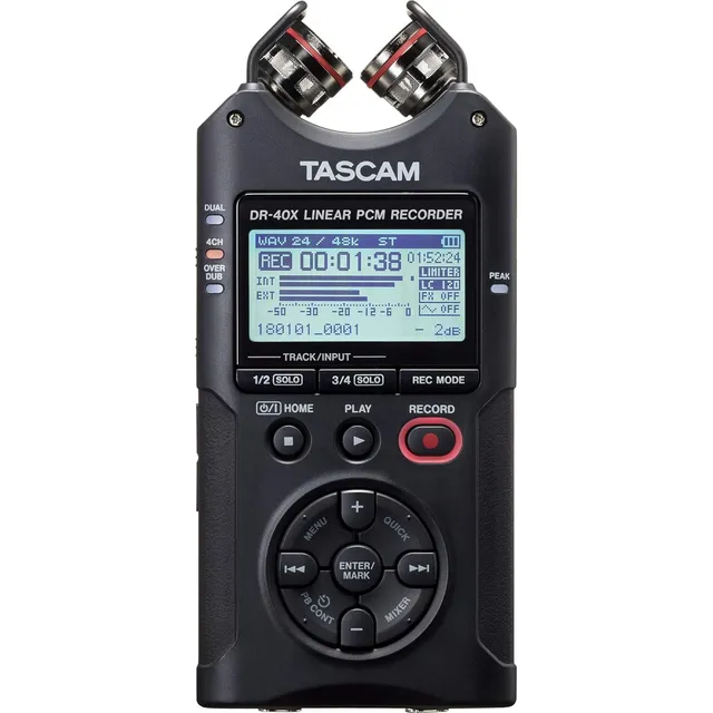 Grabador De Campo Portátil Tascam Dr-40x De 4 Pistas