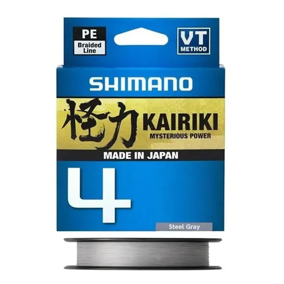Linha Multifilamento Shimano Kairiki 4 - 0,16mm 15lbs Cinza