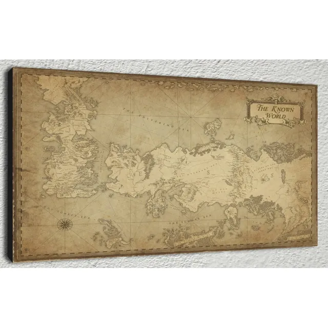 Cuadros Modernos Mapa Game Of Thrones 72x45 Cm Got01