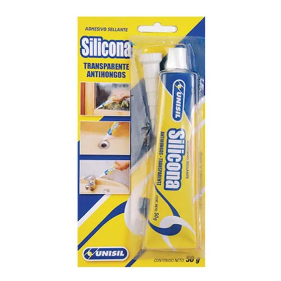 Silicona Acética Transparente 50 Gramos Unisil H Y T