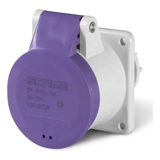 Base Empotrable Industrial Scame 2p 16a 20-25v Iec 309