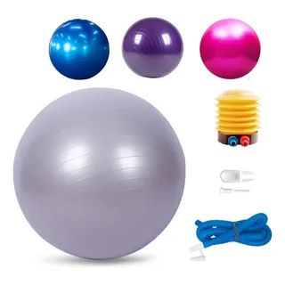 Bola Pilates Yoga Fitness Reforçada 65cm Ginåstica C/ Bomba Bola Pilates Yoga Fitness Reforçada 65cm Ginåstica C/ Bomba