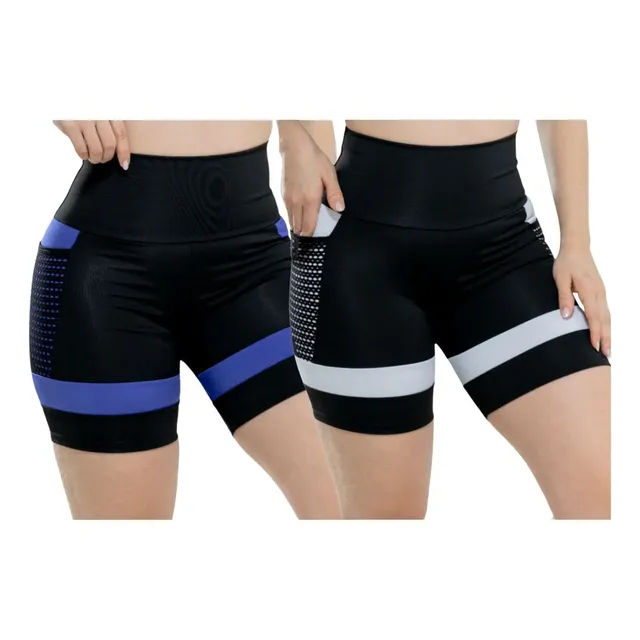 Kit 2 Shorts Feminino Academia Com Bolsos Laterais Conforto