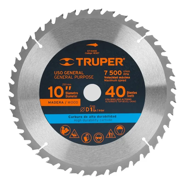 Disco Truper Sierra Para Madera 10¨ St-1040e