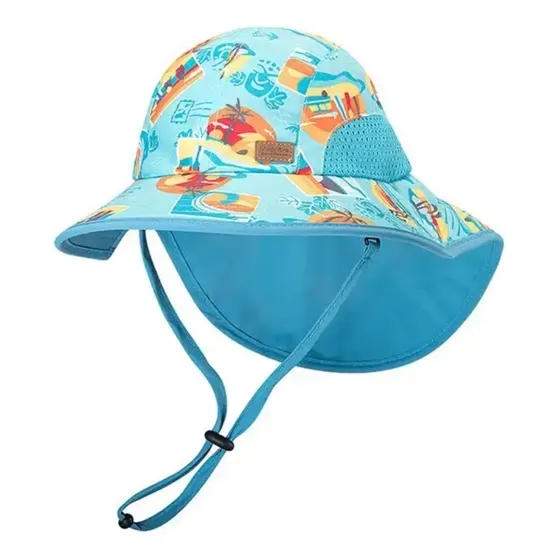 Sombrero De Playa Para Bebés Fps50 Con Solapa