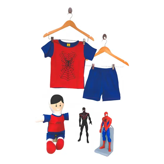 Pijama Fantasia Homem Aranha Com Echimento