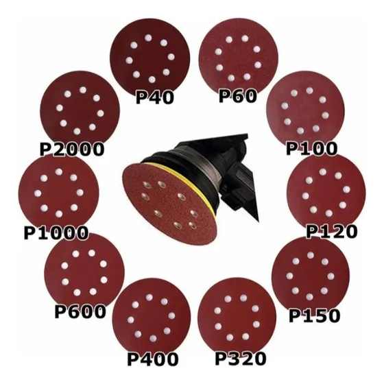Lija Para Lijadora Orbital 5pLG 8huecos. G1000 (paq=10ud).