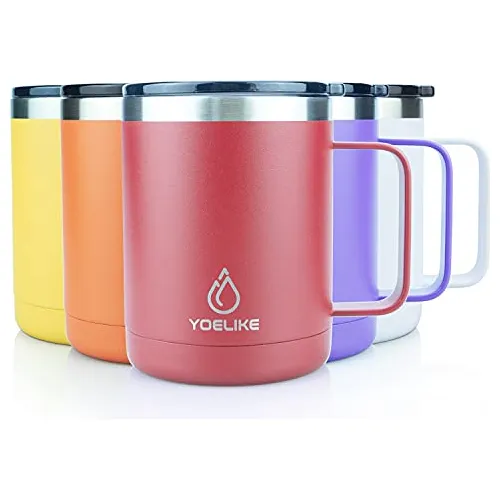 Yoelike 25oz Tumbler Con Lid And Straw, Acero Mzdra
