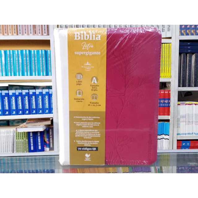 Biblia Reina Valera Letra Super Gigante Con Cremallera