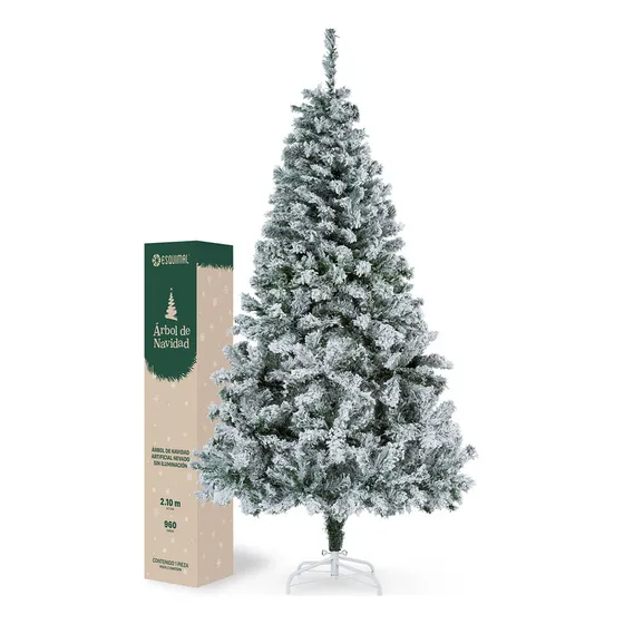 Árbol Navidad Artificial Pino Nevado 2.1m - Esquimal