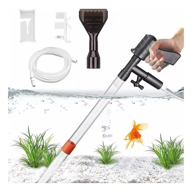 Kit De Limpieza Para Acuarios: Sifón Manual, Aspiradora De G