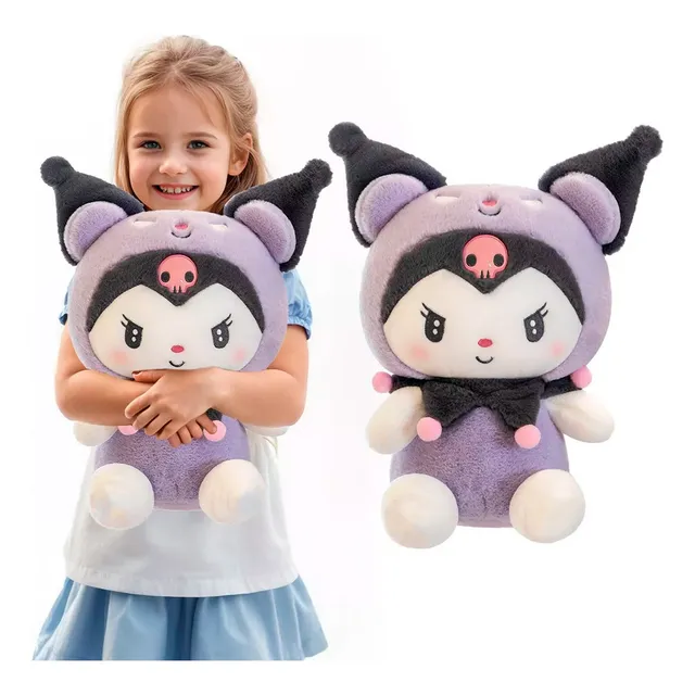 Muñeco De Peluche Kawaii De Kuromi Suave Juguete Adorable De 40cm Tamaño Ideal Color Morado