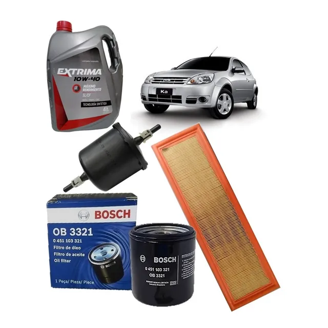 Kit 3 Filtros Ford Ka 1.0 1.6 Rocam Aceite 10w40 4lts