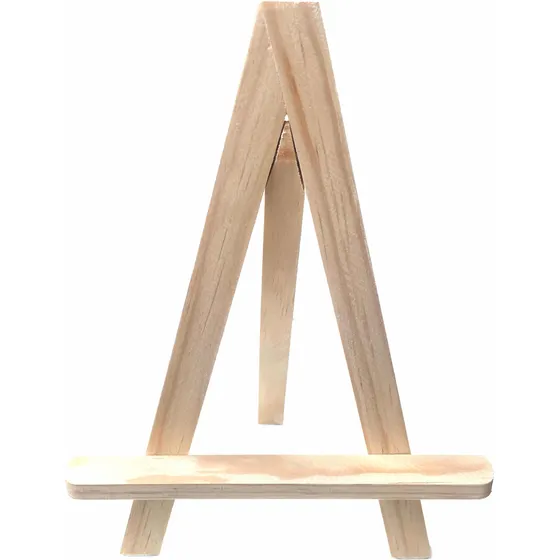 Minicaballete De Madera 27x20cm Arte De Mesa  Bastidor 5pzas