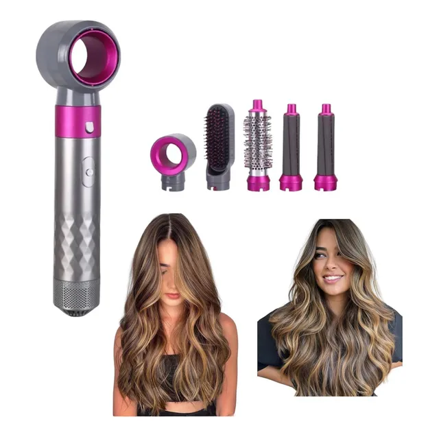 Peine Cepillo Rizador Secadora De Cabello 5 En 1 Eléctrico 