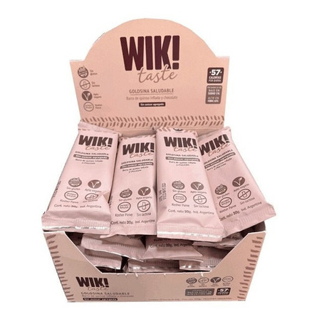 Barra De Cereal Wik Taste Sin Tacc Sabor Quinoa/chocolate 20 g De 20 u Barra De Cereal Wik Taste Sin Tacc Sabor Quinoa/chocolate 20 g De 20 u