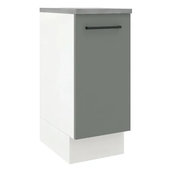 Encimera Madesa Agata de 35 cm con 1 puerta, color blanco y gris