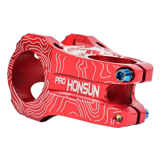 Mesinha Do Dragão+top Cap Em Alumínio 31.8mm 140g Dh Xc Bike Comprimento 45 Mm Cor Vermelho