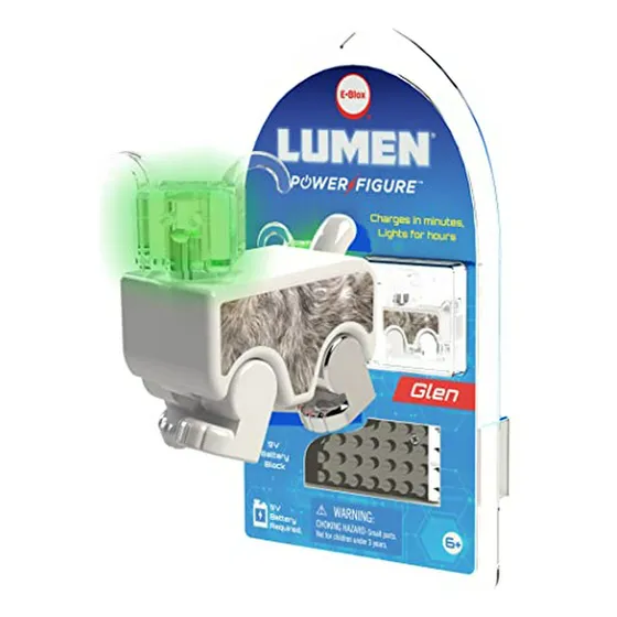 Figura E-blox Lumen Power Glen Puppy, Juguete Stem Con Luz L