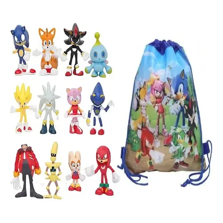 12 Figuras Sonic + Bolso De Regalo