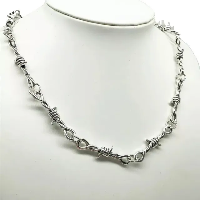 Collar Alambre De Puas Espinas Punk Choker Rock Mujer Regalo