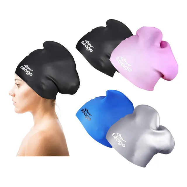 Gorro De Natacion Cabello Largo Extra Grande Trenzas