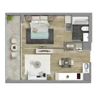 1 dormitorio  |  1 baño