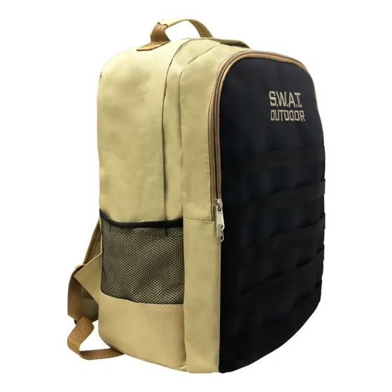 Mochila Táctica Militar 40 Lts Trekking Camping Swat Outdoor Color Beige Diseño De La Tela Beige