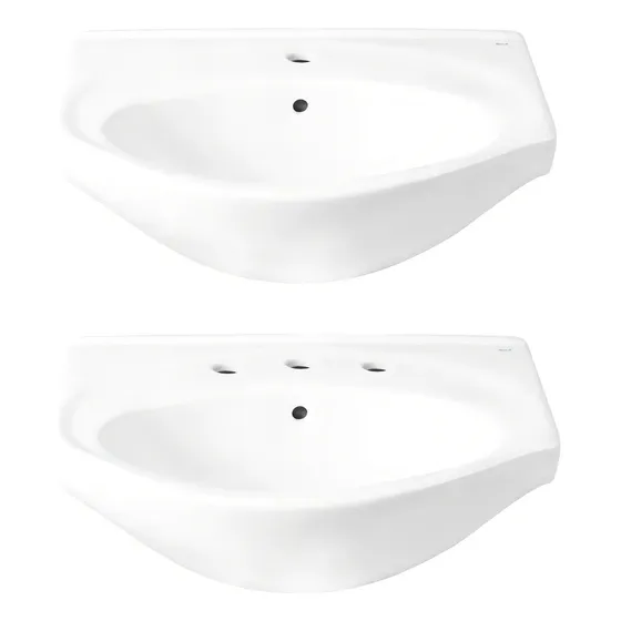Bacha Lavatorio Roca Mahler 60 Cm Loza Blanca Color Blanco
