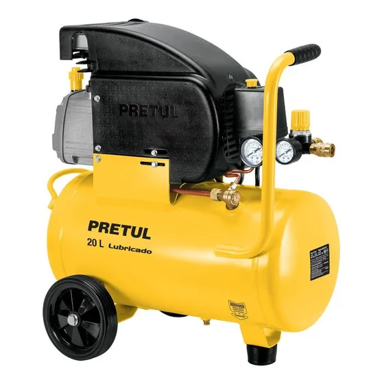 Compresor De Aire 20l Monofásico 2-1/2 Hp Pretul 23065 Color Amarillo Fase eléctrica Monofásica Frecuencia 60 Hz 110V