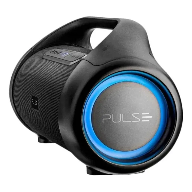 Caixa De Som Pulse Sp607 550w Preta Com Bluetooth, Bateria Recarregável E Função Karaokê