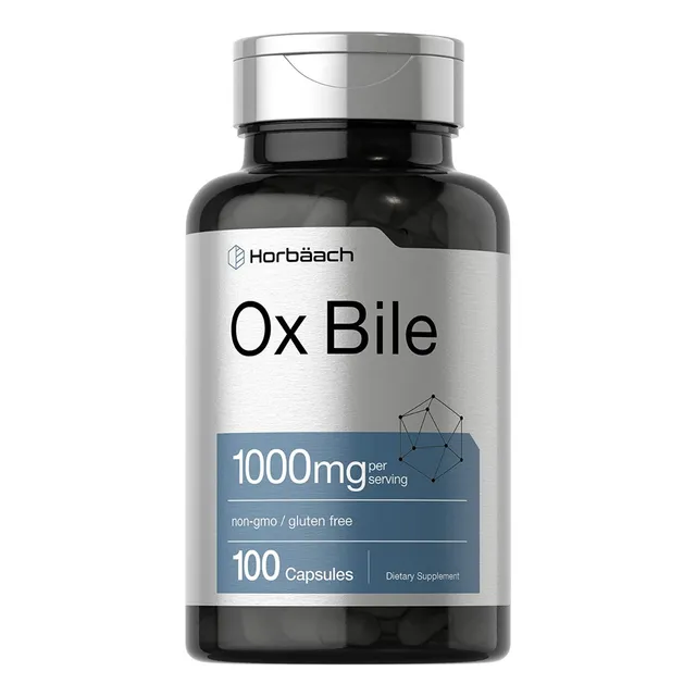 Suplemento Ox Bile 1000 Mg 100 Cápsulas Horbaach