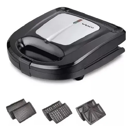 Sandwichera Waflera Panini Coolbrand 3 En 1 Cool 5070 Acero